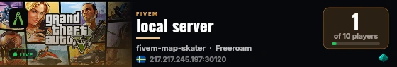 local server live status badge