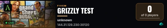 GRIZZLY TEST live status badge