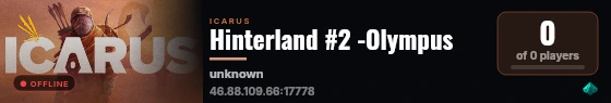 Hinterland #2 -Olympus live status badge