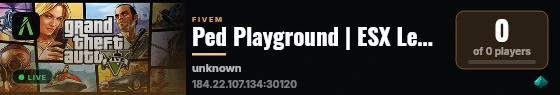 Ped Playground | ESX Legacy Server live status badge