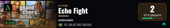 Echo Fight live status badge