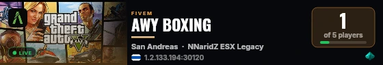 AWY BOXING live status badge