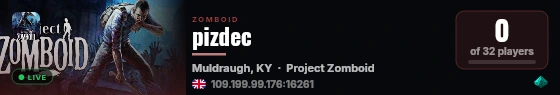 pizdec live status badge