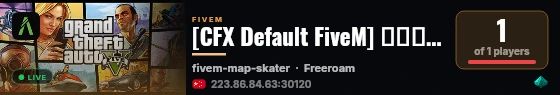[CFX Default FiveM] 本地模组测试 live status badge
