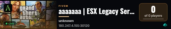 aaaaaaa | ESX Legacy Server live status badge