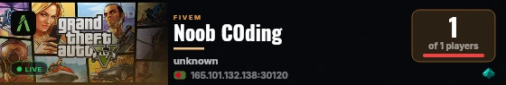 Noob COding live status badge