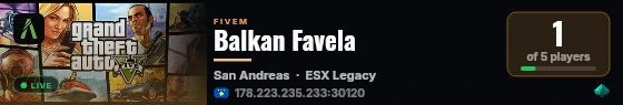 Balkan Favela live status badge