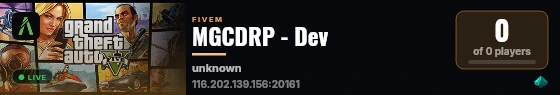 MGCDRP - Dev live status badge