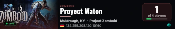 My PZ Server live status badge