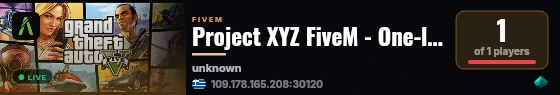 Project XYZ FiveM - One-last-time live status badge