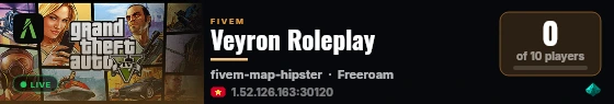 Veyron Roleplay live status badge