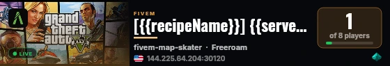 [{{recipeName}}] {{serverName}} live status badge