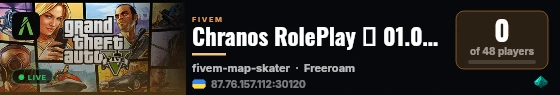 Chranos RolePlay ┃ 01.09 ┃ #NON-WH live status badge