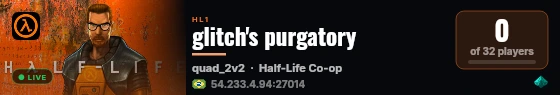 glitch's purgatory live status badge