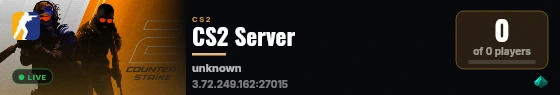 CS2 Server live status badge