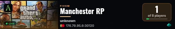 Manchester RP live status badge