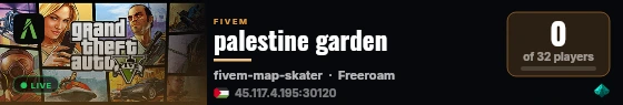 palestine garden live status badge