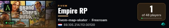 Empire RP live status badge