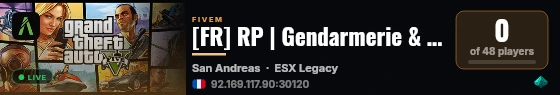 [FR] RP | Gendarmerie & Police Nationale | LSPDFR-like live status badge