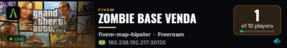 ZOMBIE BASE VENDA live status badge