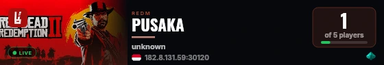 PUSAKA live status badge