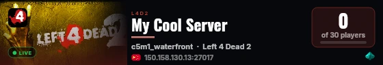 My Cool Server live status badge