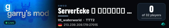 My Garry's Mod Server live status badge