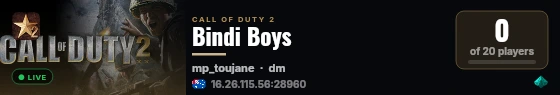 Bindi Boys live status badge