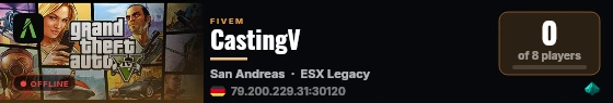 CastingV live status badge