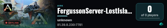 FergussonServer-LostIsland - (v361.7) live status badge