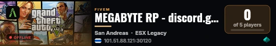 MEGABYTE RP - discord.gg/v9kbwW8MKB live status badge