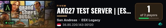 AKG27 TEST SERVER | [ESX Legacy] live status badge