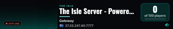 The Isle Server - Powered by AMP live status badge