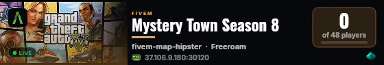 Mystery Town Season 8 live status badge