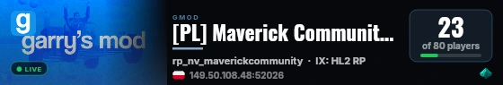 [PL] Maverick Community | FalloutRP | discord.gg/sWMSfqgjHt live status badge