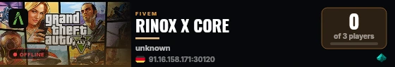 RINOX X CORE live status badge