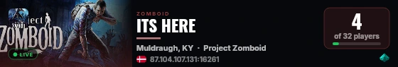 ITS HERE live status badge