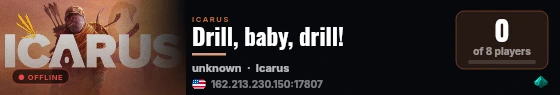 Drill, baby, drill! live status badge