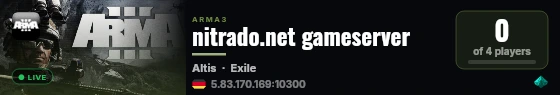nitrado.net gameserver live status badge
