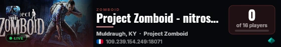 Project Zomboid - nitroserv.games live status badge