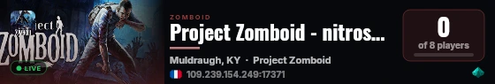 Project Zomboid - nitroserv.games live status badge