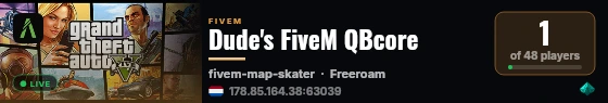Dude's FiveM QBcore live status badge