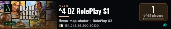 ^4 DZ RolePlay S1 live status badge