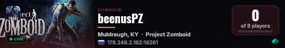 beenusPZ live status badge
