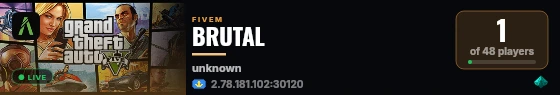 BRUTAL live status badge
