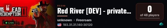 Red River [DEV] - private testing live status badge
