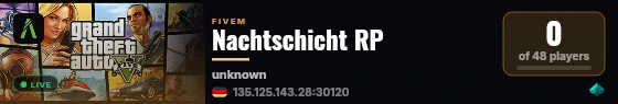 Nachtschicht RP live status badge