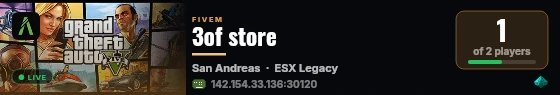 3of store  live status badge