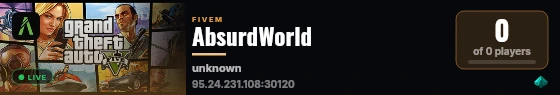 AbsurdWorld live status badge
