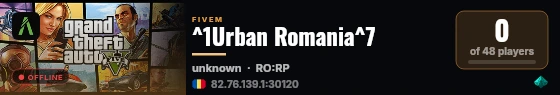 ^1Urban Romania^7 live status badge